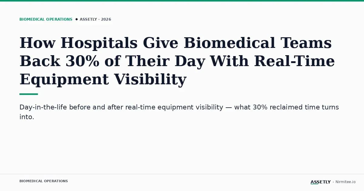 How hospitals give biomedical teams back 30% of their day with real-time equipment visibility