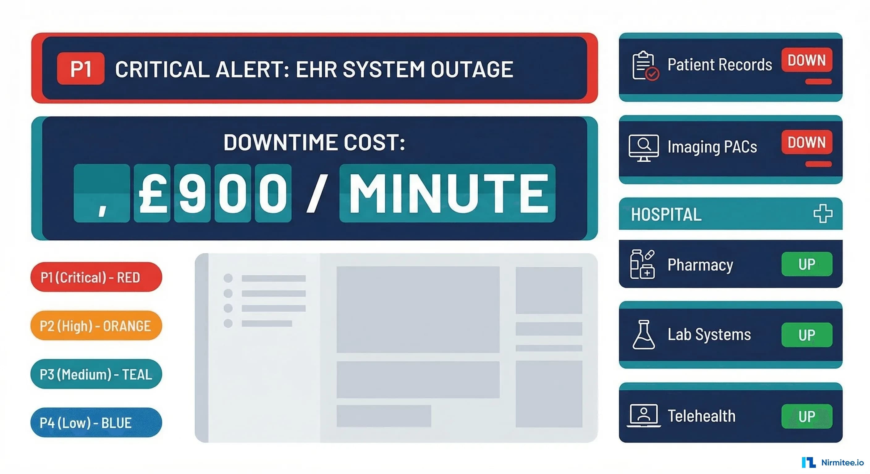 Healthcare Incident Management: From Alert to Resolution When Downtime Costs $7,900/Minute