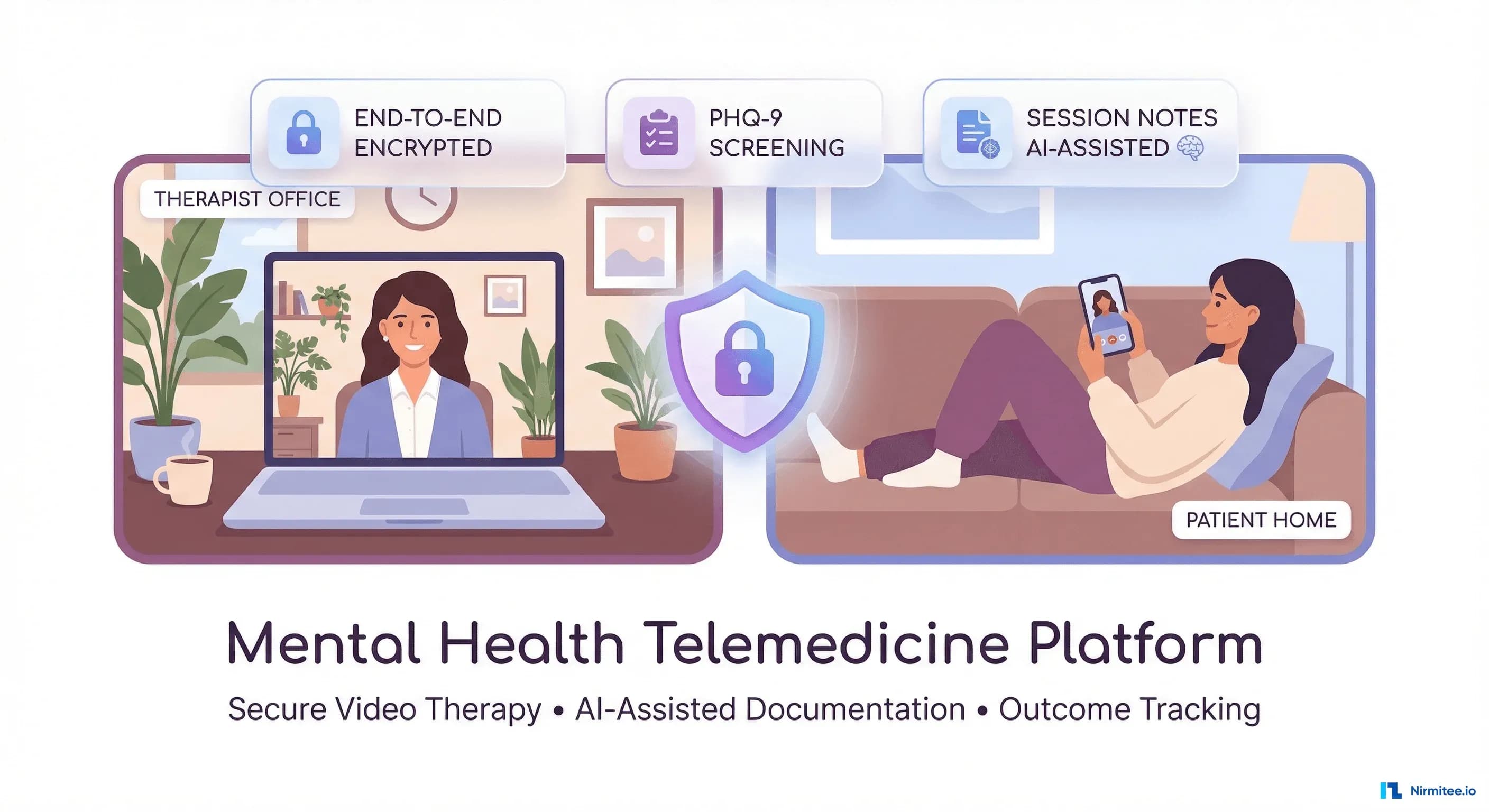 Mental Health Telemedicine Platform: Secure Video Therapy, AI-Assisted Notes, and Digital Outcome Tracking