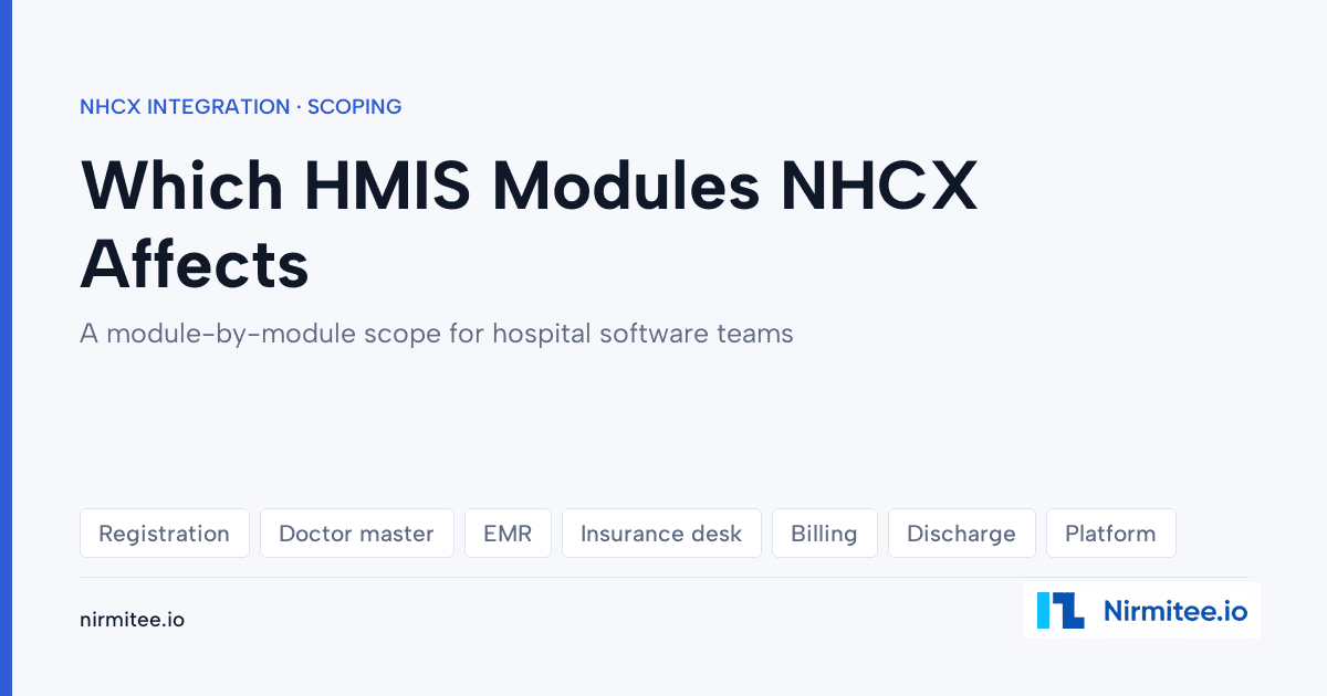 Which HMIS Modules NHCX Affects: A Module-by-Module Scope
