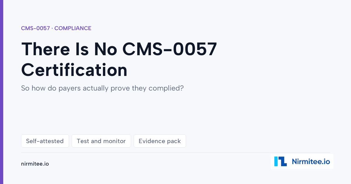 CMS-0057 Compliance: How Payers Prove It Without a Certification Program