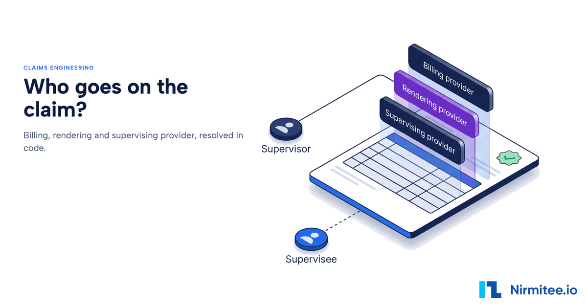 Rendering Provider vs Billing Provider vs Supervising Provider: How a Claim Engine Decides Who Goes on the 837